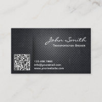 QR Code Transport Broker Business Card