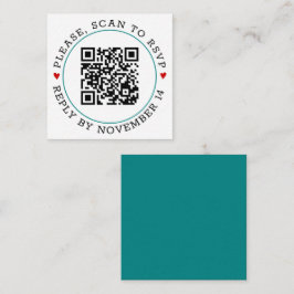 QR-Code UAWG aquamarine blaue Grenze und Herz Hoch Begleitkarte