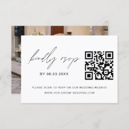 QR Code UAWG Foto Minimalistisch Wedding Website RSVP Karte