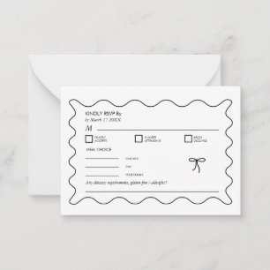 QR-Code-UAWG für die schwarz-weiß-einfarbige Wavy Mitteilungskarte