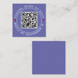 QR-Code UAWG Grenz Herzen periwinkle blauen Hochze Begleitkarte