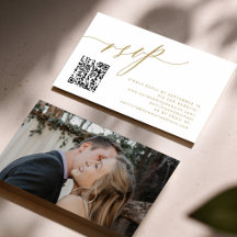 QR-Code UAWG Moderne Gold Foto Hochzeitswebsite