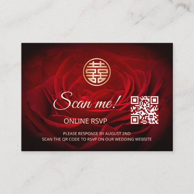 QR-Code-UAWG online für Hochzeiten Begleitkarte (Vorderseite)