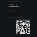 QR Code UAWG Online Wedding Website Simple Black Begleitkarte<br><div class="desc">QR Code UAWG Online Wedding Website Einfache Black Enclosure Card</div>