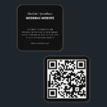QR Code UAWG Online Wedding Website Simple Black Begleitkarte<br><div class="desc">QR Code UAWG Online Wedding Website Einfache Black Enclosure Card</div>