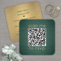 QR Code UAWG Wedding Details Grüne Goldumrandung