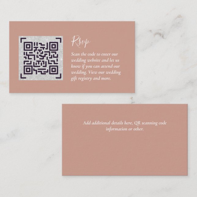 QR CODE UAWG Wedding Details Unterkunft Geschenke Begleitkarte (Vorne/Hinten)