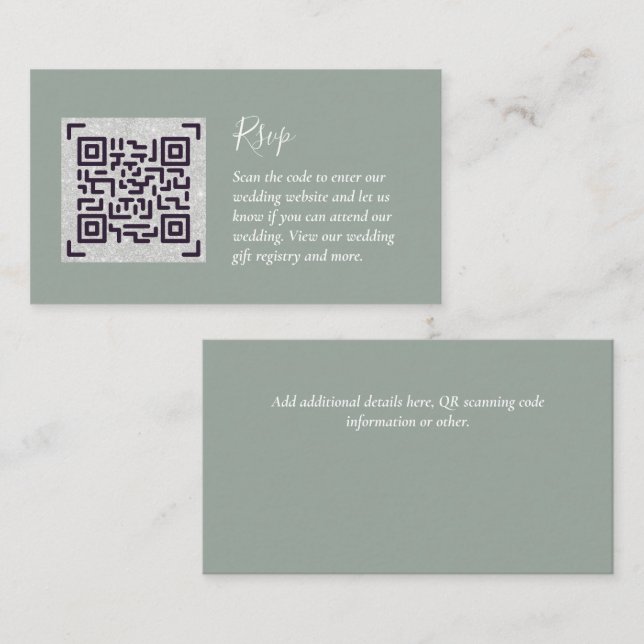 QR CODE UAWG Wedding Details Unterkunft Geschenke Begleitkarte (Vorne/Hinten)