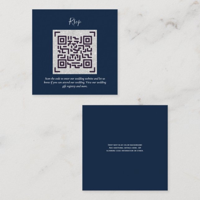 QR CODE UAWG Wedding Details Unterkunft Geschenke Begleitkarte (Vorne/Hinten)