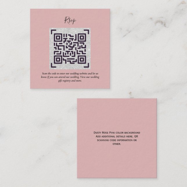 QR CODE UAWG Wedding Details Unterkunft Geschenke Begleitkarte (Vorne/Hinten)