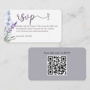 QR Code UAWG Wedding Elegante Lavender Begleitkarte