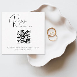 QR Code UAWG Wedding Website Elegantes Abschlussfa Begleitkarte