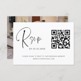 QR Code UAWG Wedding Website Foto Elegant RSVP Karte