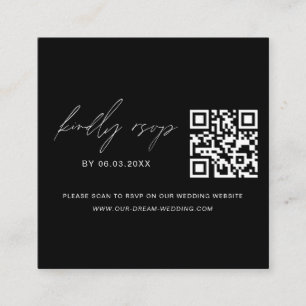 QR Code UAWG Wedding Website Minimalistisch Begleitkarte