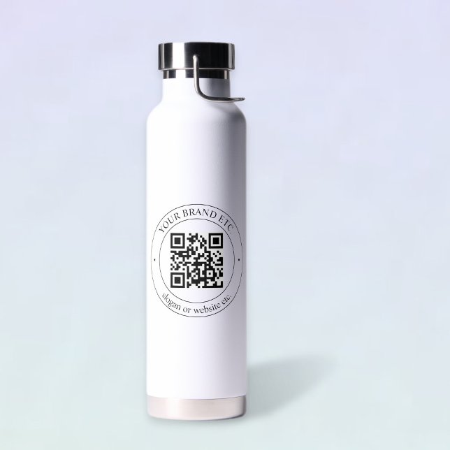 QR-Code und anpassbarer Text hochladen Trinkflasche (Von Creator hochgeladen)