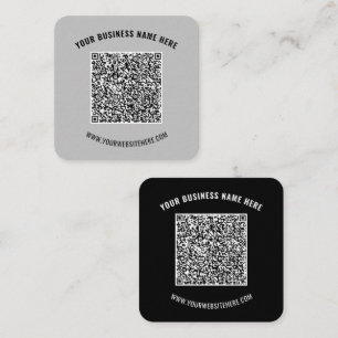 QR-Code und benutzerdefinierte Text-Business-Karte Quadratische Visitenkarte