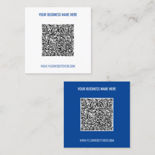 QR-Code und benutzerdefinierte Text-Visitenkarte B Quadratische Visitenkarte