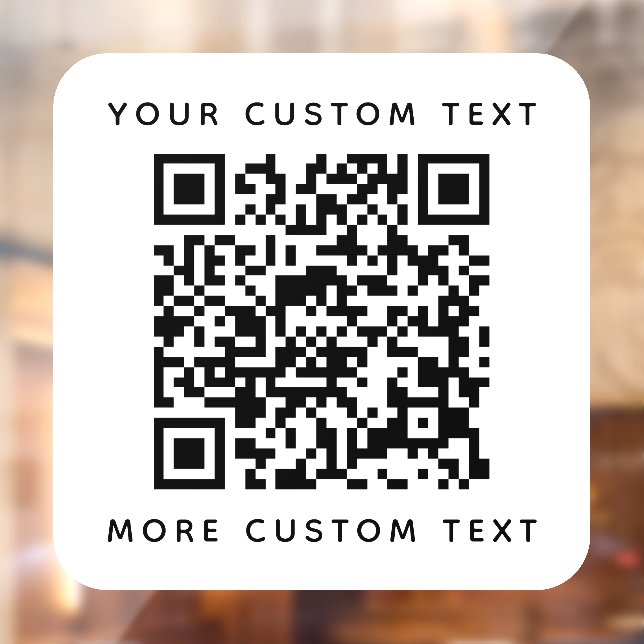 QR-Code und benutzerdefinierte Textvorlage oben un Fensteraufkleber (Blatt 2)