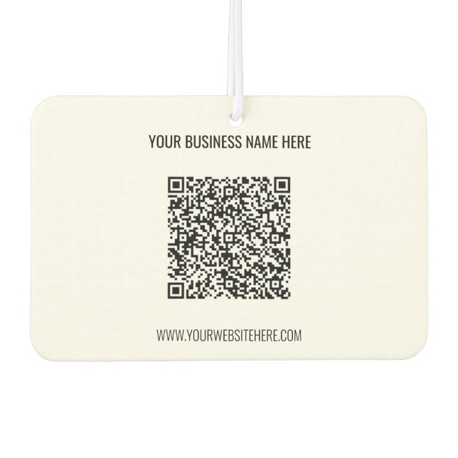 QR-Code und benutzerdefinierter Business-Air-Fresh Autolufterfrischer (Vorderseite)