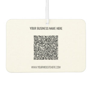 QR-Code und benutzerdefinierter Text Business-Luft Autolufterfrischer