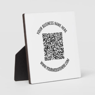 QR-Code und benutzerdefinierter Text - Ihre Busine Fotoplatte