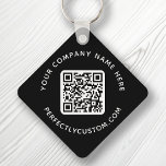 QR-Code und benutzerdefinierter Text, schwarz, dop Schlüsselanhänger<br><div class="desc">Doppelseitiger Schlüsselanhänger mit QR-Code und benutzerdefinierter Text auf einem schwarzen oder benutzerdefinierten Farbhintergrund. Ändern Sie die Schriftart- und Schriftart-Farben,  verschieben und verändern Sie Elemente mit dem Entwurfstool.</div>