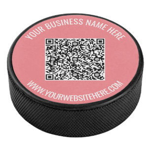 QR-Code und Beruflicher Text Personalisiert Eishockey Puck