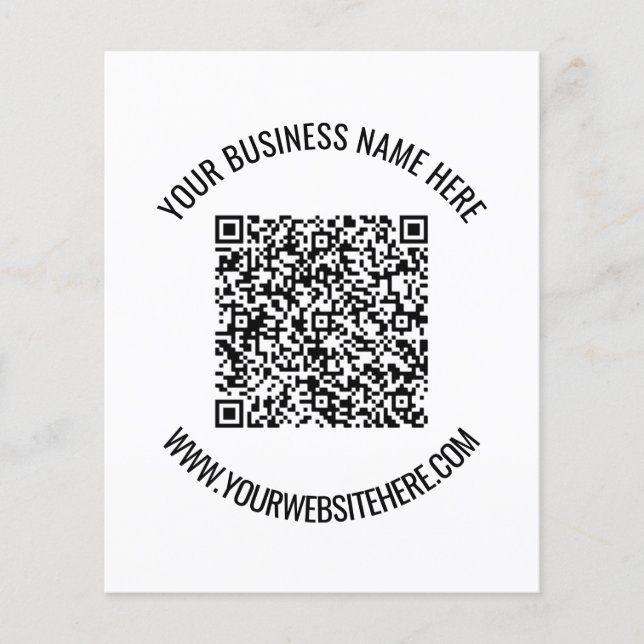 QR-Code und Beruflicher  Text Personalisiert Flyer (Vorne)