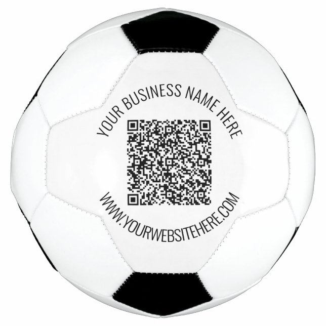 QR-Code und Beruflicher  Text Personalisiert Fußball (Vorderseite)