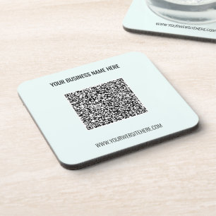 QR-Code und Beruflicher Text Personalisiert Getränkeuntersetzer
