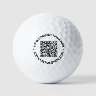 QR-Code und Beruflicher Text Personalisiert Golfball