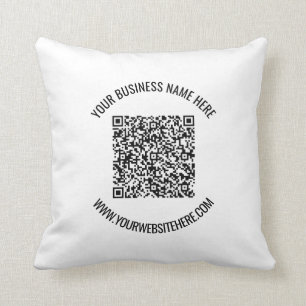 QR-Code und Beruflicher Text Personalisiert Kissen