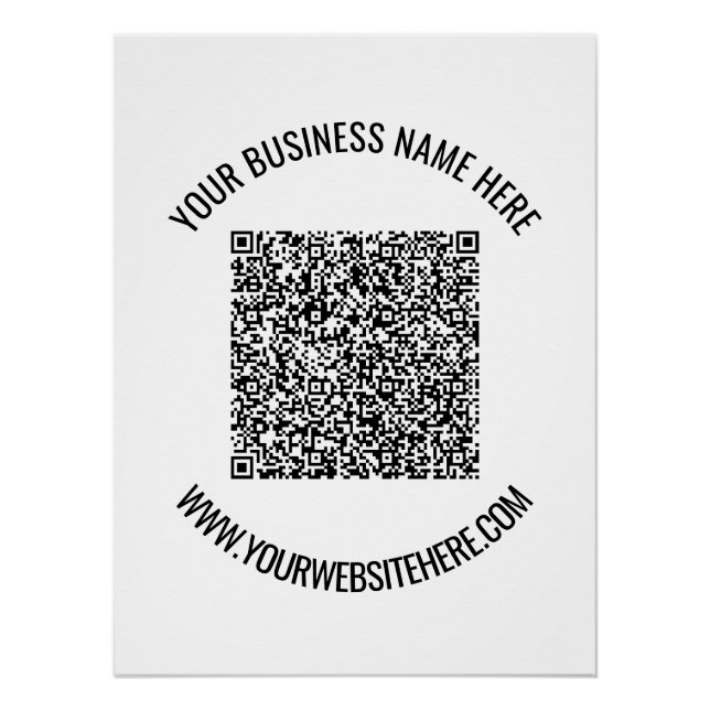 QR-Code und Beruflicher  Text Personalisiert Poster (Vorderseite)