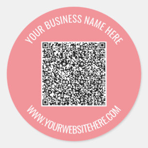 QR-Code und Beruflicher Text Personalisiert Runder Aufkleber