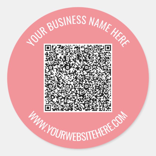 QR-Code und Beruflicher  Text Personalisiert Runder Aufkleber (Vorderseite)