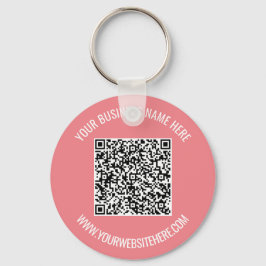 QR-Code und Beruflicher Text Personalisiert Schlüsselanhänger