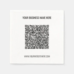 QR-Code und Beruflicher  Text Personalisiert Serviette