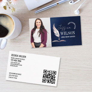QR-Code und Foto Mobile Notar Kreditsignieragent Visitenkarte