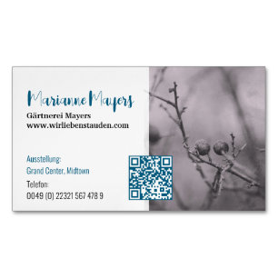 QR-Code und Fotografie Magnetische Visitenkarte
