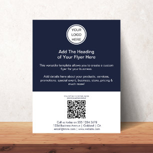 QR-Code und Geschäftslogo l Modernes Marketing Flyer