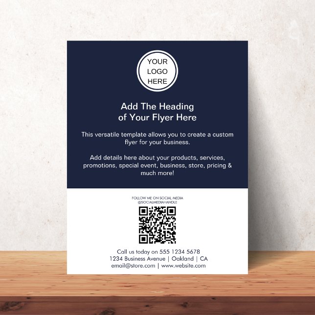 QR-Code und Geschäftslogo l Modernes Marketing Flyer (Von Creator hochgeladen)