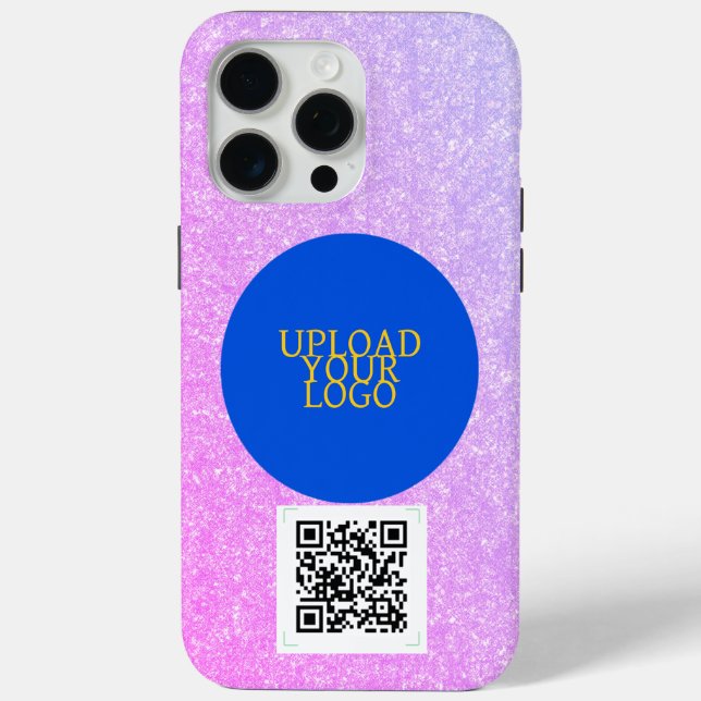 QR-Code und Logo Case-Mate iPhone Hülle (Rückseite)