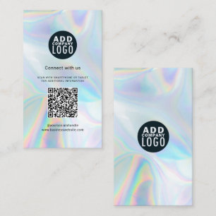 QR-Code und Logo-Holografie Visitenkarte