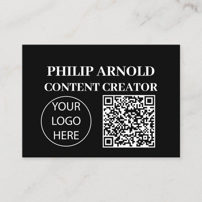 Qr-Code und Logo-Visitenkarte Visitenkarte (Vorderseite)