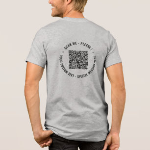 QR-Code und Personalisierte Vorlage für benutzerde Tri-Blend Shirt