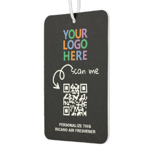 QR-Code und Personalisierter Text Autolufterfrischer