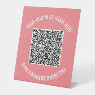 QR-Code und Personalisiertes, benutzerdefiniertes Sockelschild