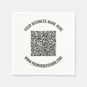 QR-Code und Text Beruflicher Personalisierter Napk Serviette