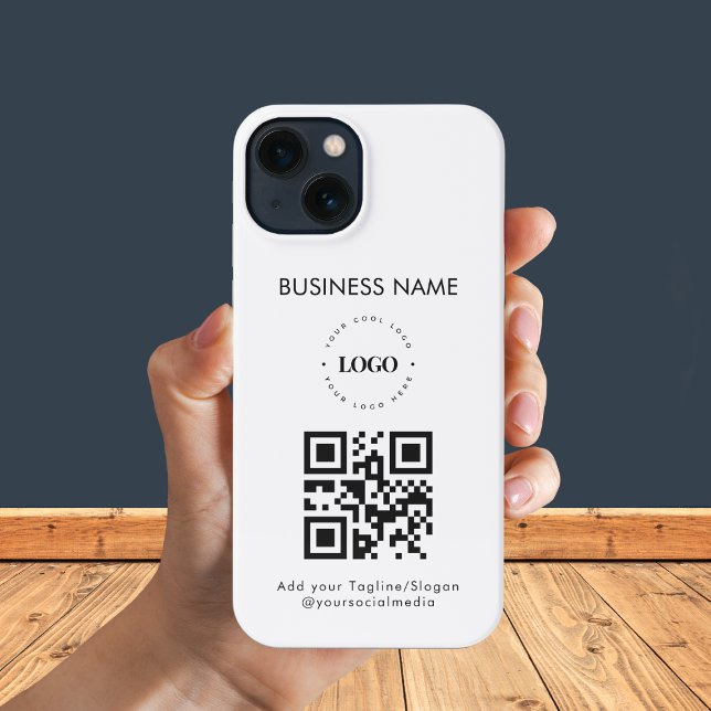 QR-Code und Textwerbung für kundenspezifische Firm iPhone Hülle (Von Creator hochgeladen)