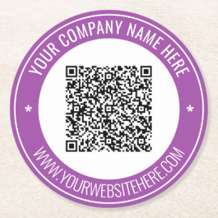 QR-Code und Untersetzer für benutzerdefiniertes Te